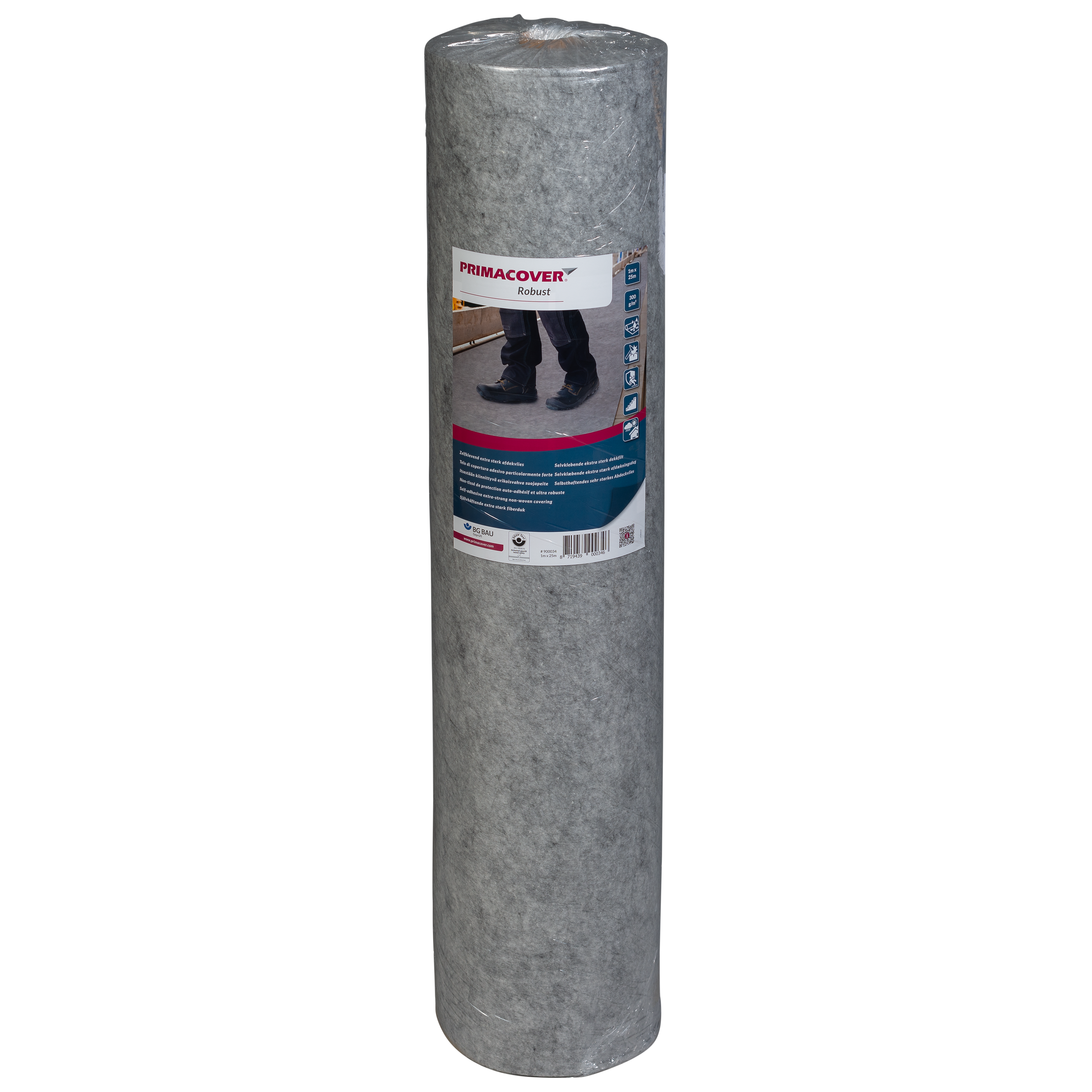 Product afbeelding voor PrimaCover Afdekvlies Robust 1x25m 3-laags Grijs Zelfklevend