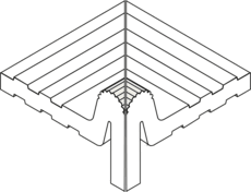 Product afbeelding voor Villeroy & Boch Binnenhoek Pro Architectura 3.0 Pool System Neutral White 18x18cm Mat 3654C3000010