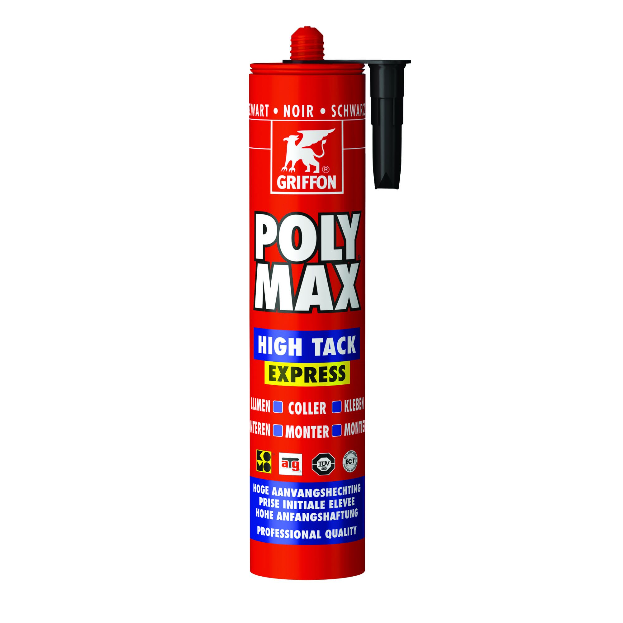 Griffon Poly Max High Tack Express Lijmkit 435gr Zwart