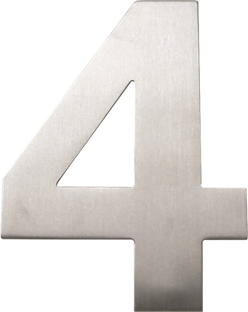 Oxloc Huisnummer 4 70x120mm RVS