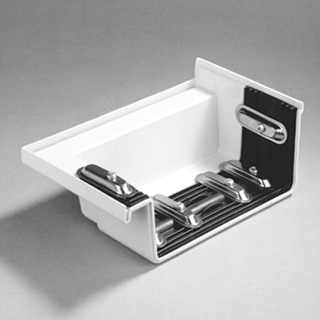 Dyka Goot 170mm Eindstuk Links Licht Grijs Polyester