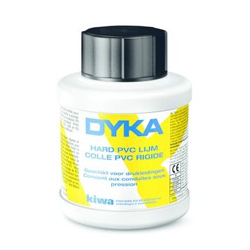 Dyka Lijm PVC Hoge Druk 250ml Met Kwast Grijs KIWA
