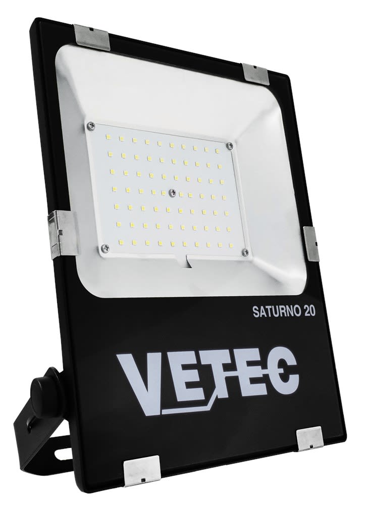 Vetec Bouwlamp Saturno 20 LED 20W Klasse I Met Kabel 0,3m Zwart