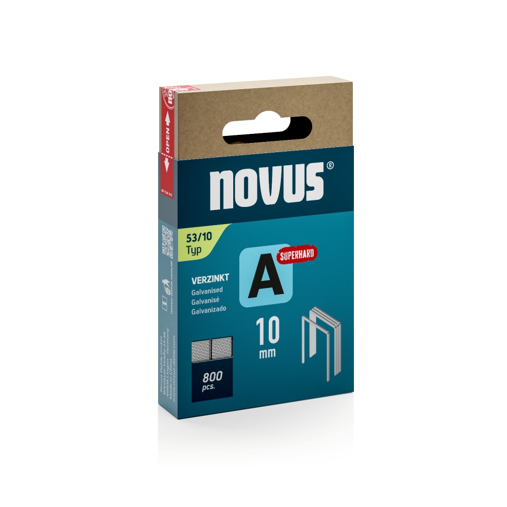 Novus Niet A53 Superhard 10mm Dundraad 800st