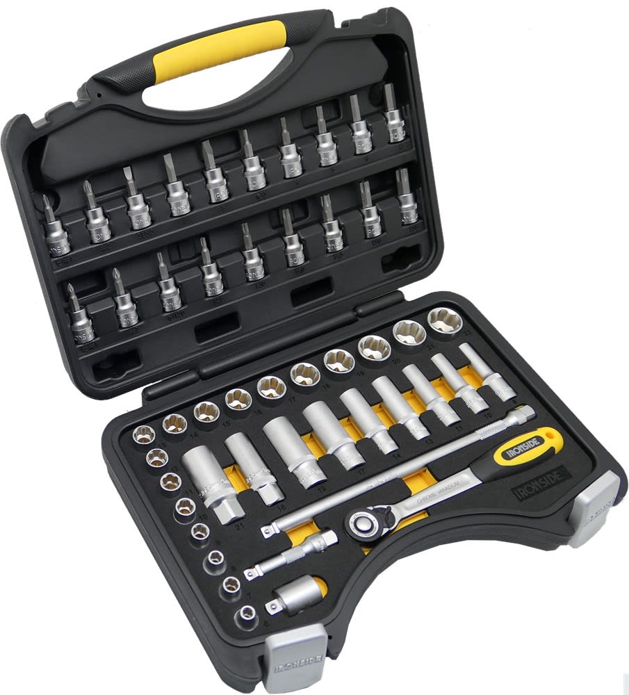 Ironside Dopsleutelset 3/8" 49-Delig Chroom Mat In Koffer