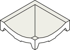 Villeroy & Boch Binnenhoek Pro Architectura 3.0 Pool System Neutral White 15x15cm Mat 3624C3000010