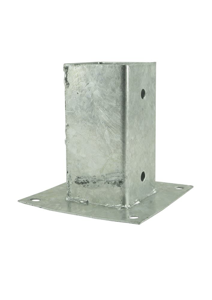 GB Paalhouder Plaat 71x71mm 150mm 2mm Thermisch Verzinkt 736171