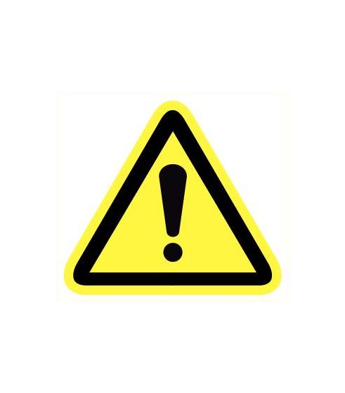 Bord Gevaar 200mm Polypropyleen