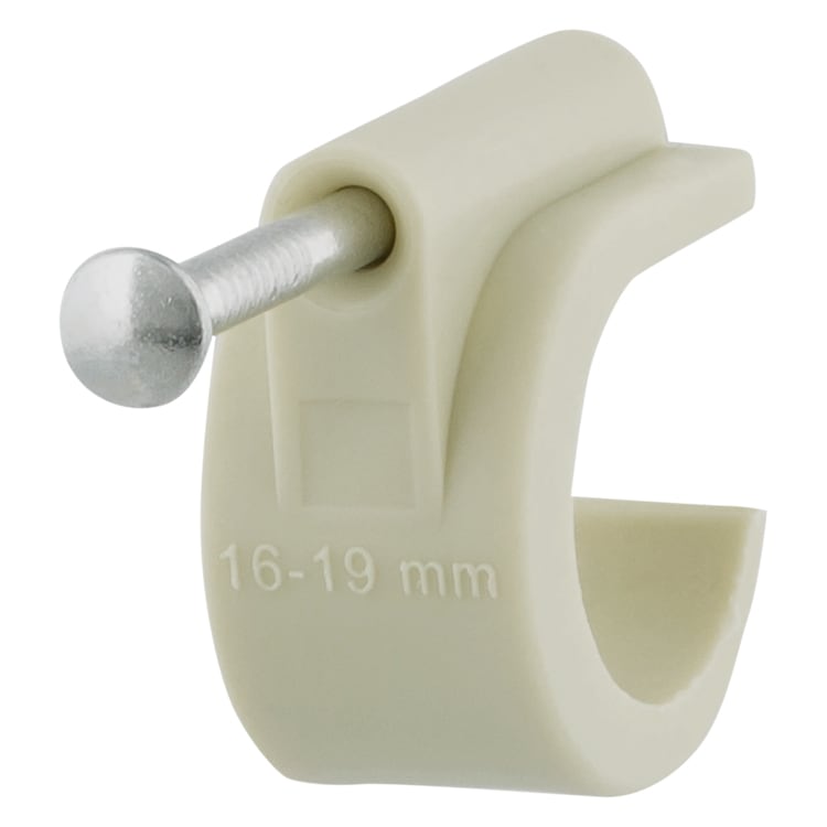 Product afbeelding voor Buisclip 16-19mm Crème-wit 20st