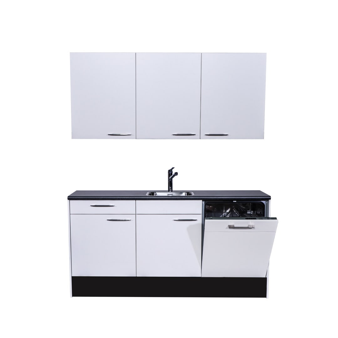 Product afbeelding voor Procasa Keuken 180cm Compleet Wit Inclusief Vaatwasser Volledig Geintegreerd