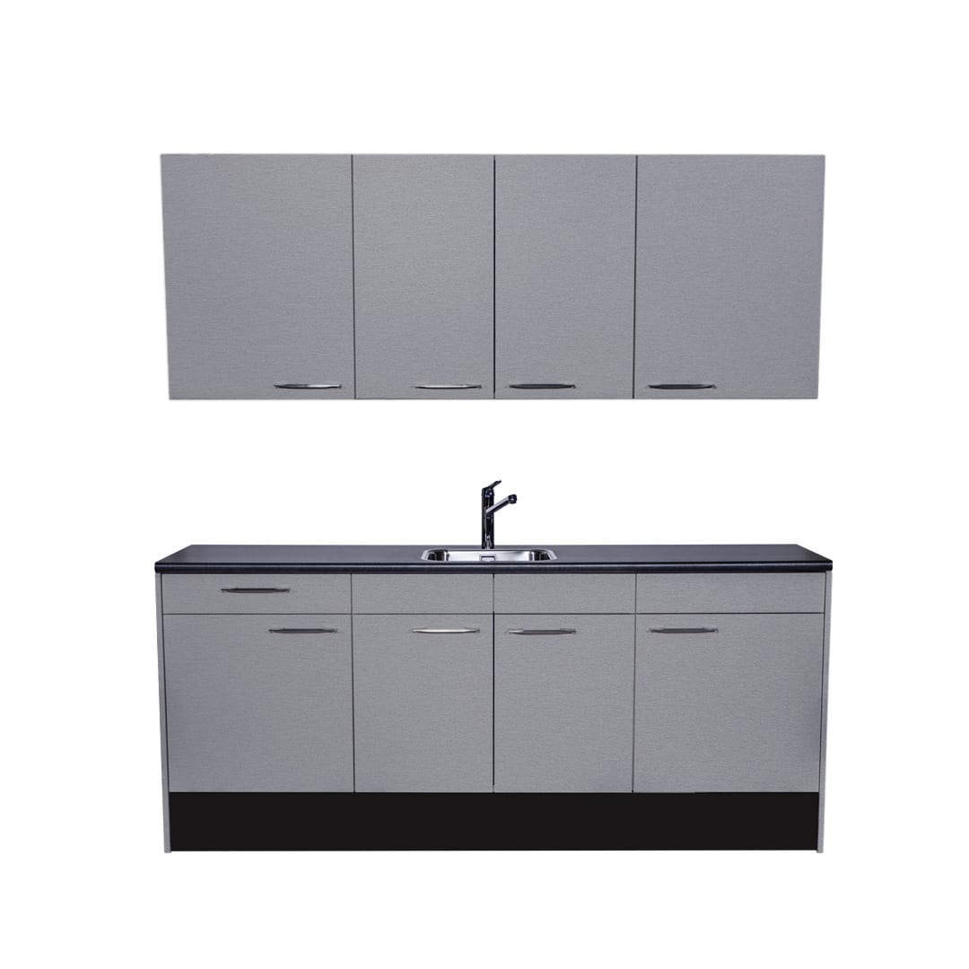 Product afbeelding voor Procasa Keuken 210cm Compleet Grey Inclusief Onderbouw Koelkast