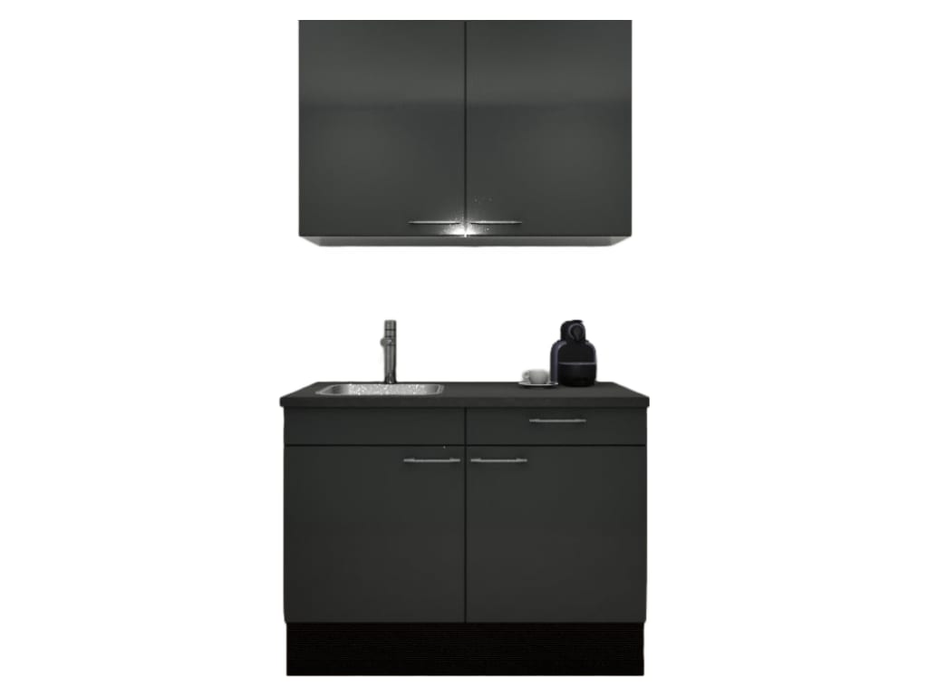 Product afbeelding voor Procasa Keuken 120cm Compleet Dark Grey Spoelbak Links