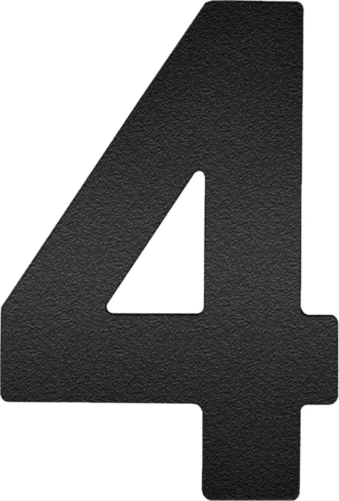 Oxloc Huisnummer 4 70x120mm RVS Zwart