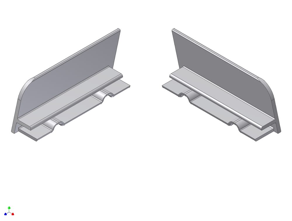 AluArt Kopschot Voor Waterslagprofiel Links/Rechts 60mm