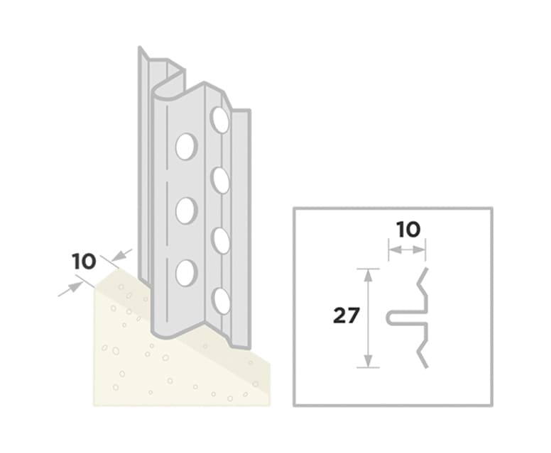 Product afbeelding voor Ripstaal Guide Profiel 1105 250cm 10mm Aluzink