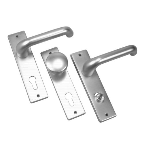 AMI Knopgarnituur 169/50 PC72 A/Z F1 Alu Recht Rotaveer 178/43 Vast Model Voor Deurdikte 38-42mm