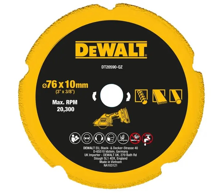 DeWALT Diamantzaagblad DT20590QZ 76x20mm Voor Multimateriaal