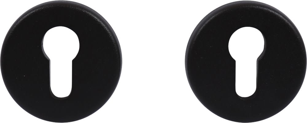 Product afbeelding voor Oxloc Cilinderrozet Rond 7,3mm Aluminium Zwart Met Profielgat