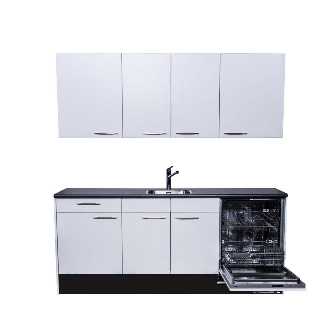 Product afbeelding voor Procasa Keuken 210cm Compleet Wit Inclusief Vaatwasser Volledig Geintegreerd