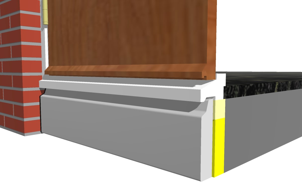 Hercules Beton Kantplank 50X150X1025mm Met Sponning