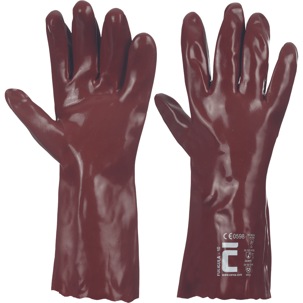 Cerva Veiligheidshandschoen Fuligula Maat 10 Donkerrood