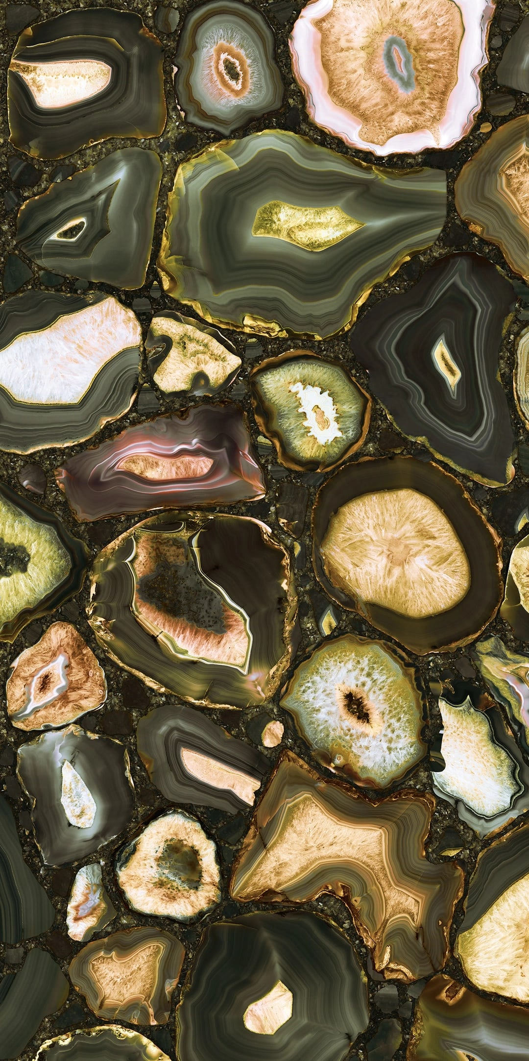 Decortegel Mystic Luxe Juniper Gold 60x120cm 6mm Glanzend Gerectificeerd