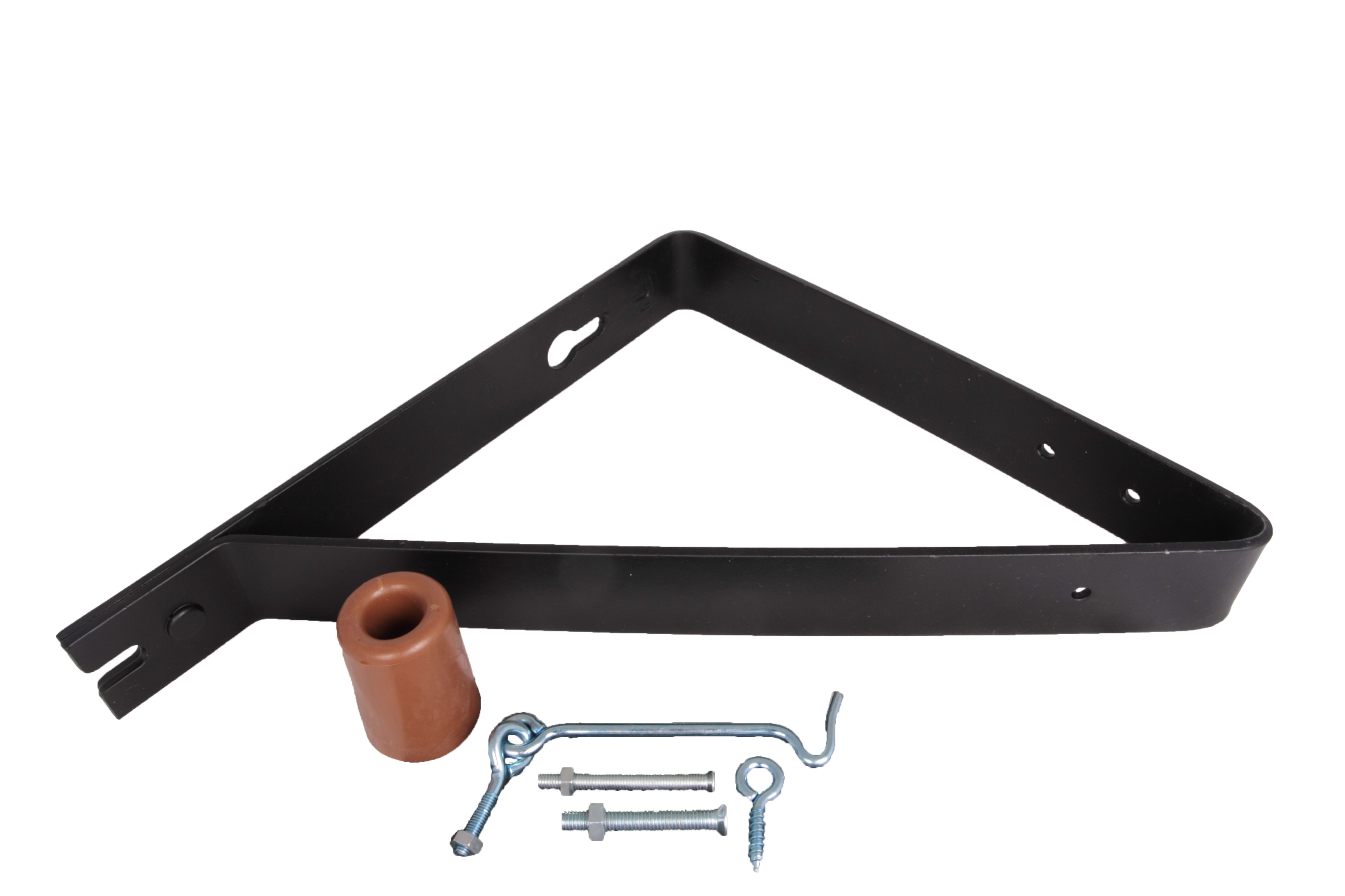 Deuropvangbeugel Haaks Verzinkt Zwart