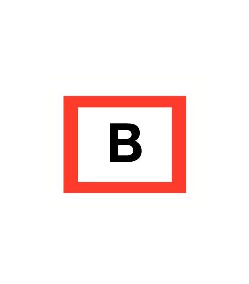 Bord B Aansluitpunt Droge Stijgleiding 150x200mm Polypropyleen