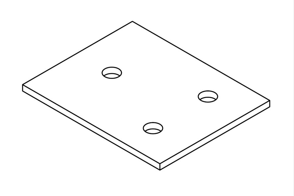 GB Koppelplaat 2mm 40x50mm Verzinkt 01420