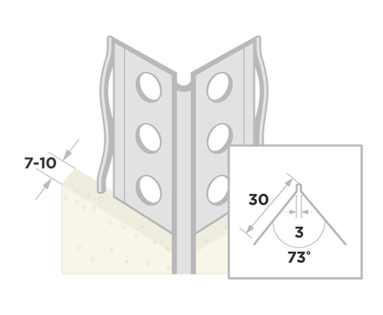 Ripstaal Hoekbeschermer 1041 260cm 7-10mm Aluzink