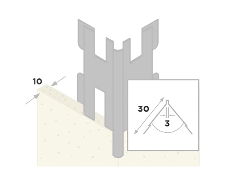 Ripstaal Hoekbeschermer 2218 260cm 10mm RVS