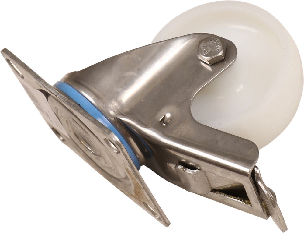 Kelfort Zwenkwiel Met Rollager 80mm 100kg Met Bevestigingsplaat En Rem Wit