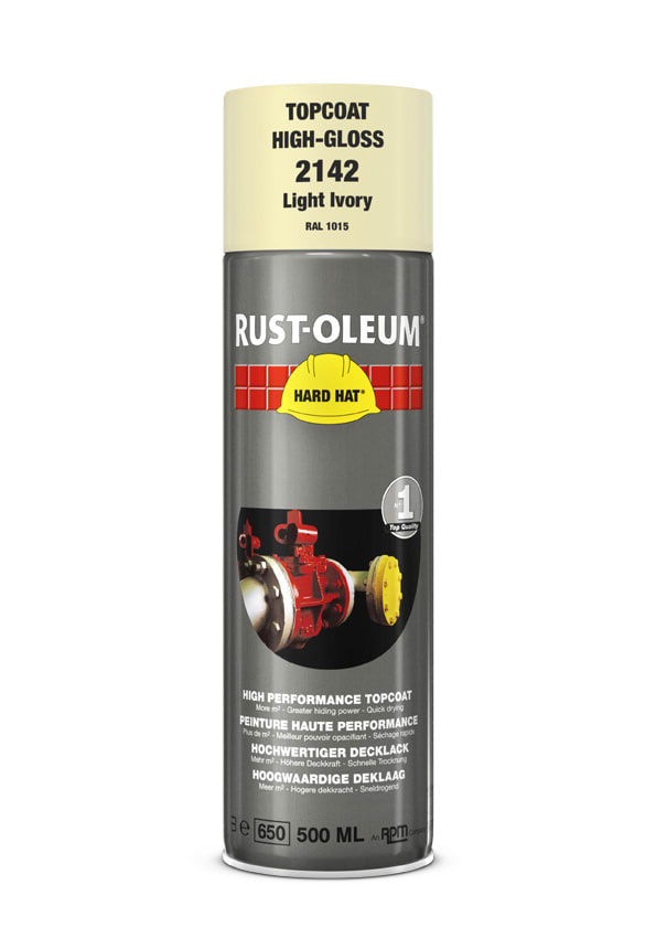 Rust-Oleum Deklaag Hard Hat 2142 500ml Licht Ivoor RAL1013