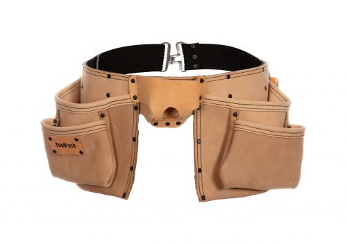 Toolpack Gereedschapsgordel Elite 25x23cm Dubbel Beige Leer