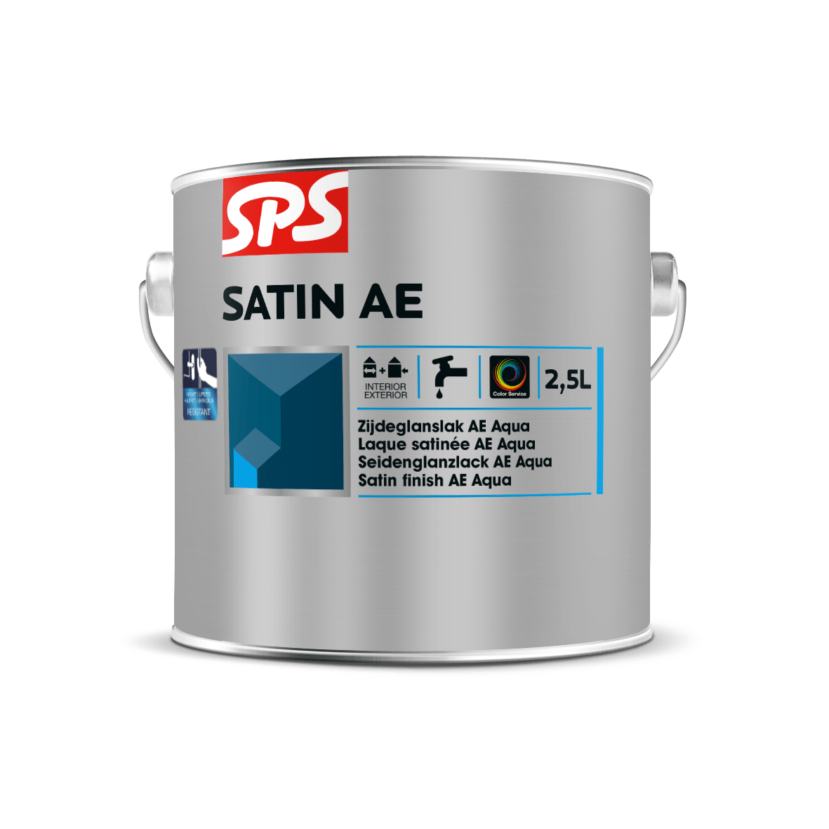 SPS Satin AE Zijdeglanslak Binnen/Buiten 2,5L Basis P