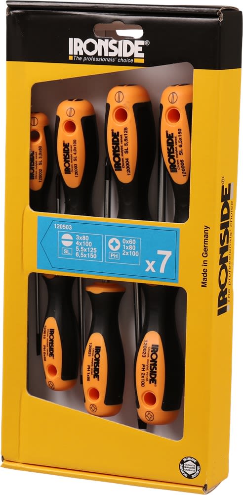 Ironside Schroevendraaierset Phillips/Zaagsnede 7-delig