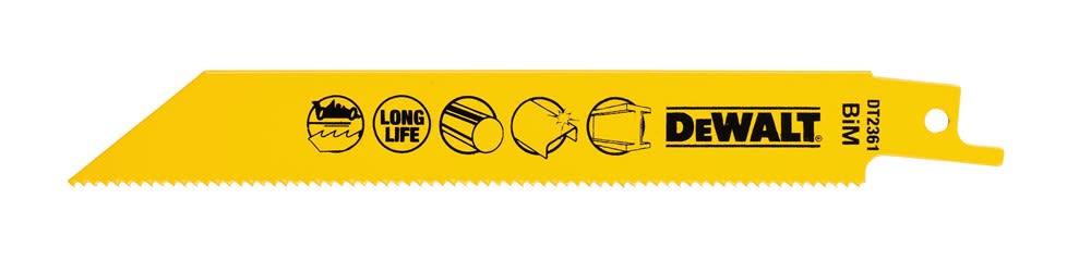 DeWALT Reciprozaagblad DT2361QZ 152mm Voor Metaal 3-8mm 5st