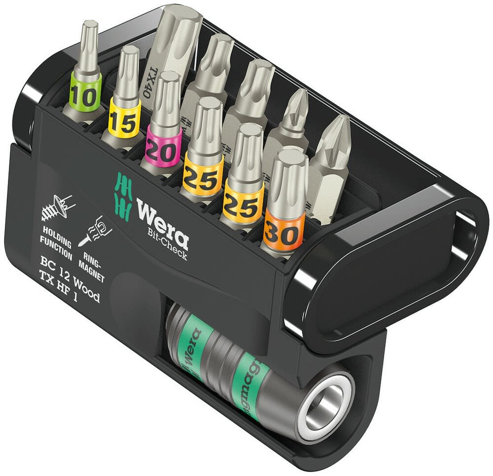 Wera Bitset Bit-Check Torx Wood HF 1 12-Delig