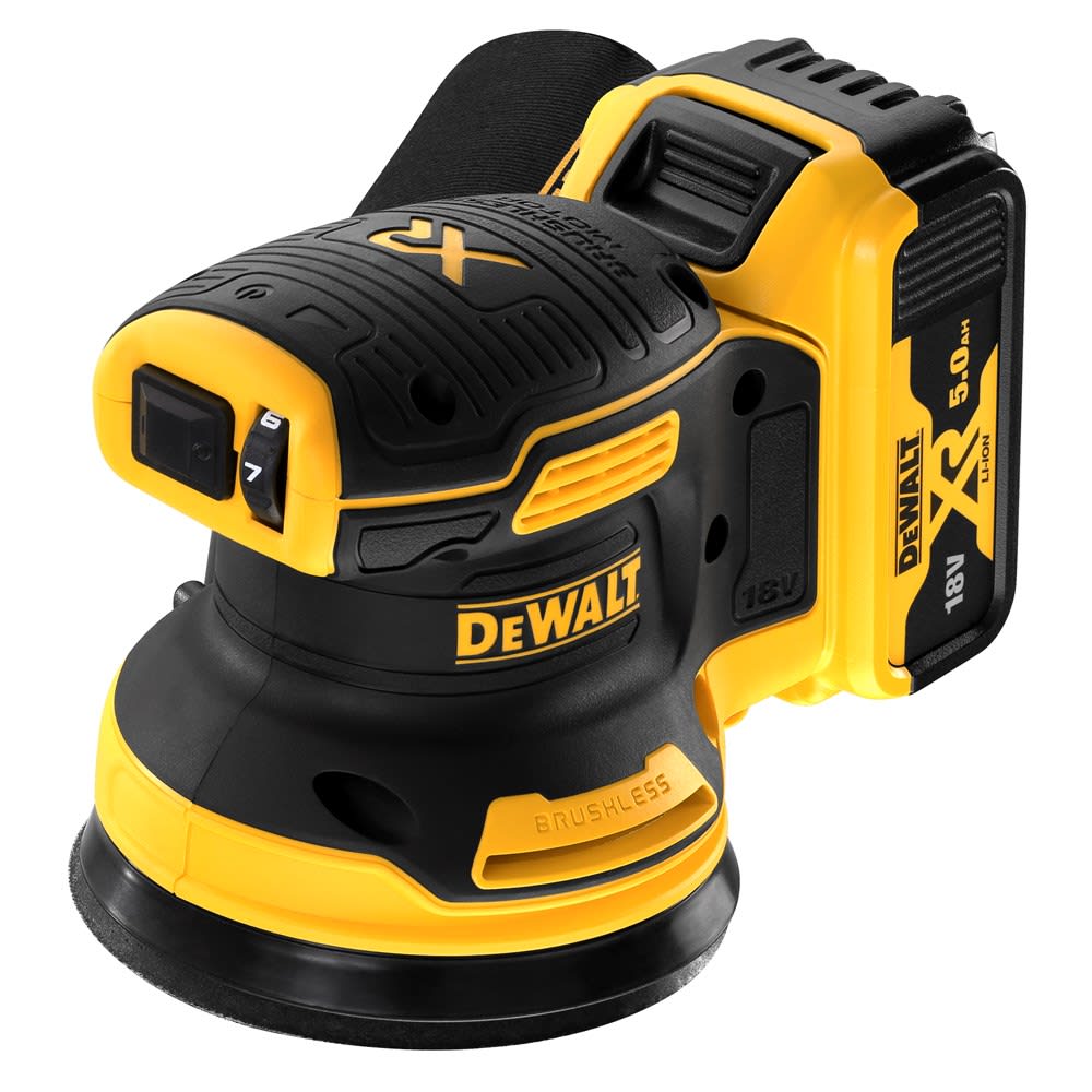 DeWALT Accu Schuurmachine Excentrisch DCW210P2QW 18V XR 125mm 2x5,0Ah In Tstak Koffer
