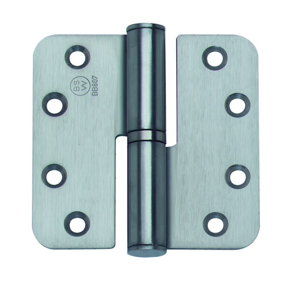 BSW Kogelstiftpaumelle RD BB 807 GV Ronde Hoeken Links 89x89mm Staal Verzinkt