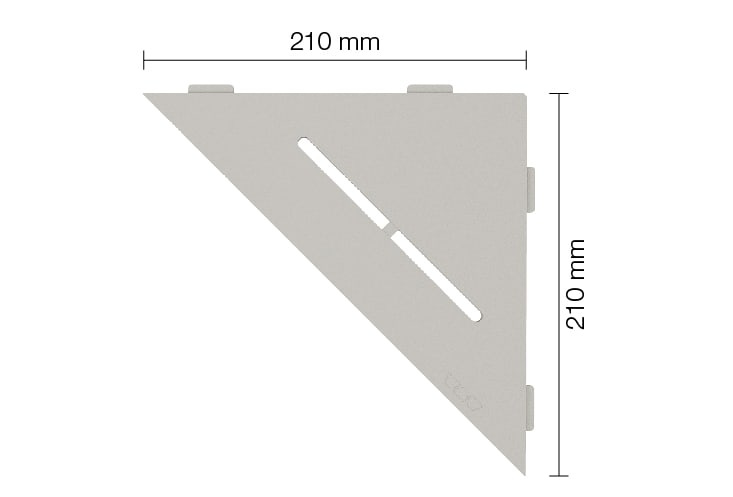 Schlüter SHELF-E-S1 Planchet 210x210mm Design Pure Alu Structuur Gecoat Beigegrijs SES1D7TSBG