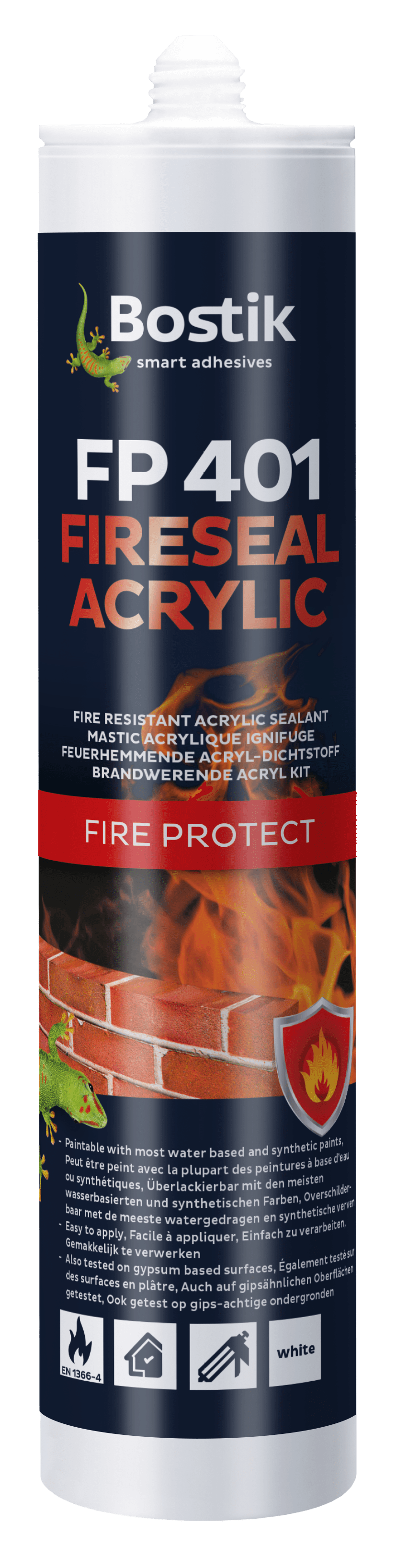 Bostik Acrylaatkit FP401 Fireseal Acrylic 310ml Wit