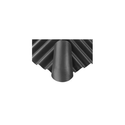 Ecolor Hoekkeperonderstuk 600mm Zwart