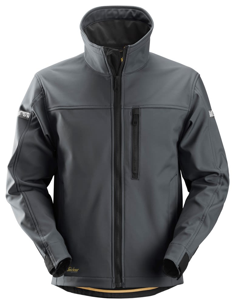 Snickers Jack Allroundwork Softshell Maat L Staalgrijs/Zwart