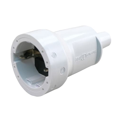 Contrastekker RA pvc 10 16A wit