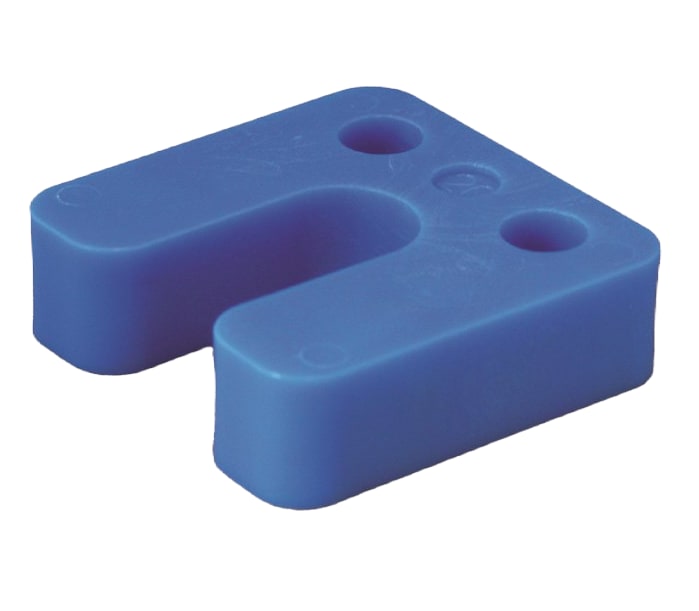 GB Drukplaat Met Sleuf 20mm Kunststof Blauw 48st 34761