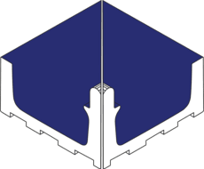 Product afbeelding voor Villeroy & Boch Binnenhoek Pro Architectura 3.0 Pool System Ultramarine Blue 23x23cm Mat 3674C3490010