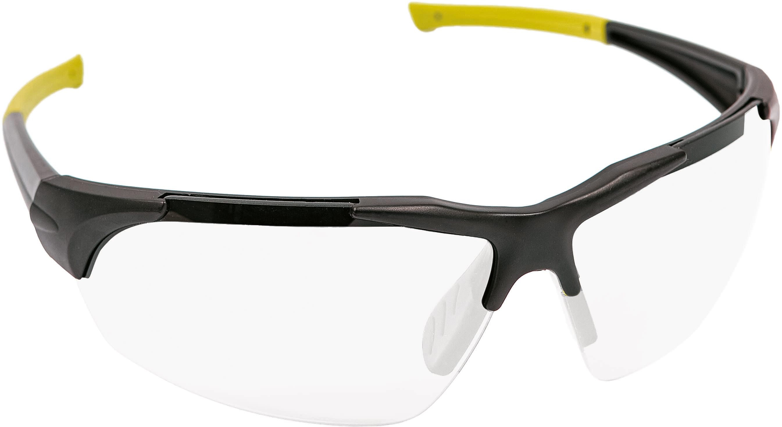iSpector Veiligheidsbril Halton Montuur Zwart/Geel Lens Transparant