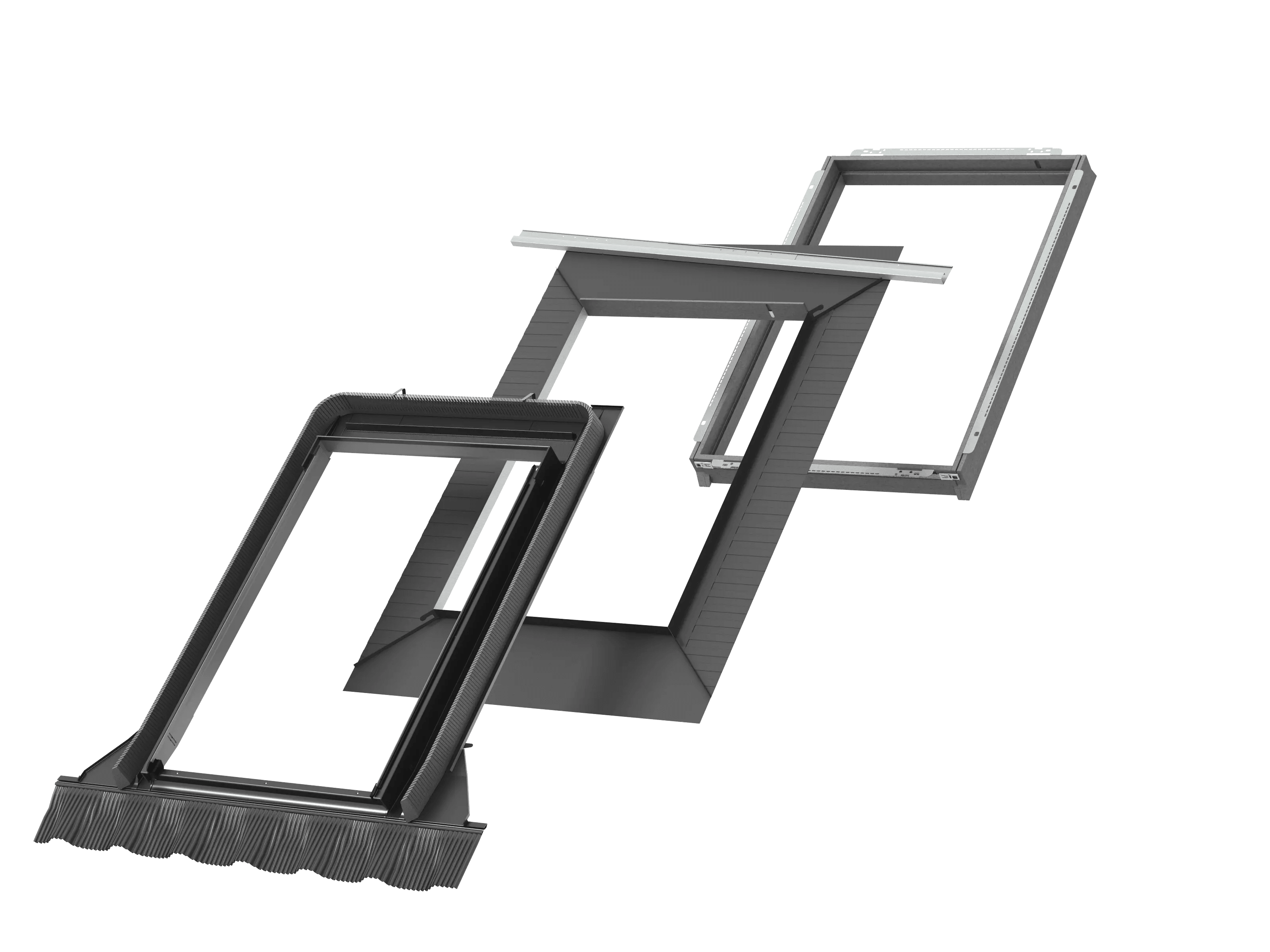 Product afbeelding voor VELUX Gootstuk EDW MK06 2500 Alu Inbouw Geprofileerd Inclusief BDX & BFX Zwart