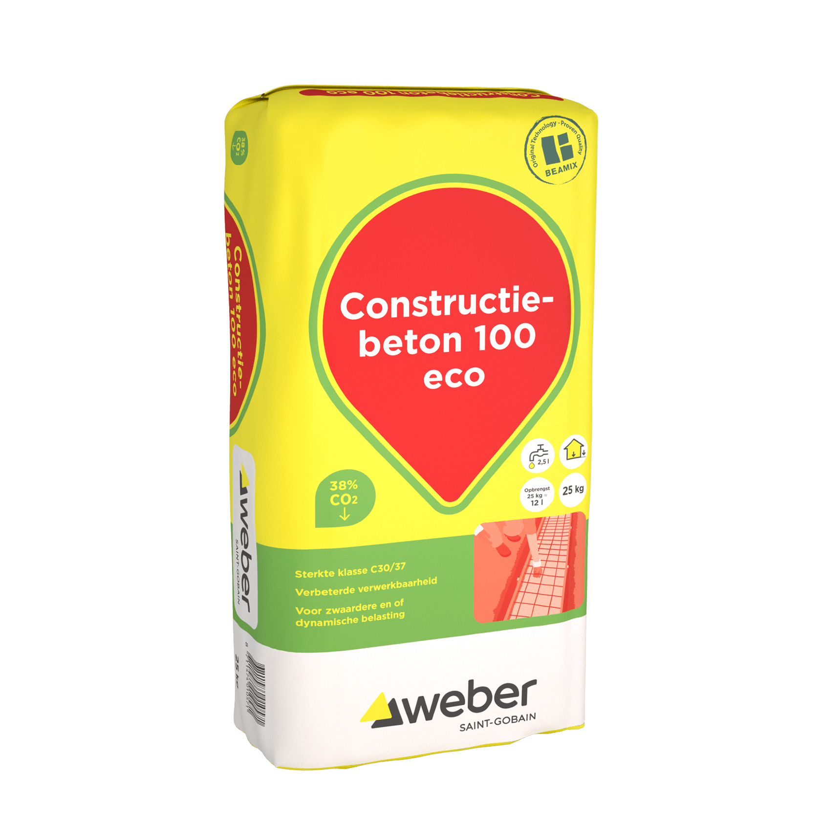 Beamix 100 Eco Constructiebeton 25kg